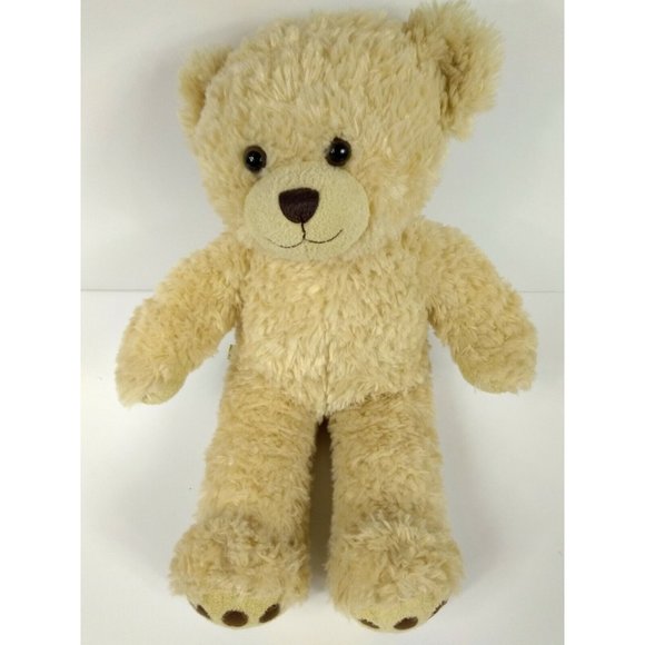 Build A Bear Curly Tan /Lite Brown 16" Teddy Bear Classic BABW Stuffed Plush Toy - Picture 3 of 6
